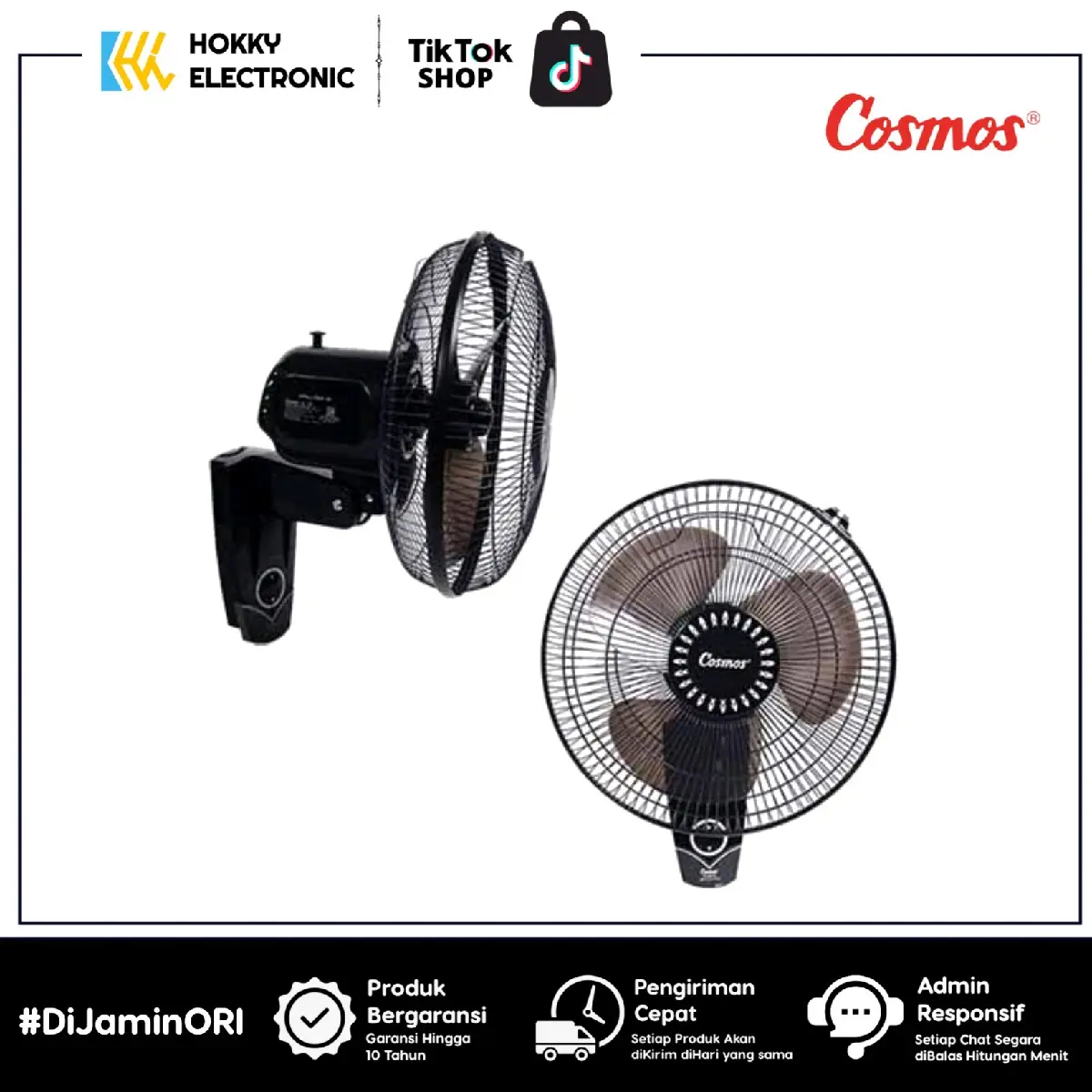 COSMOS 16 WFO KIPAS ANGIN DINDING WALL FAN 16 INCH LOW WATT