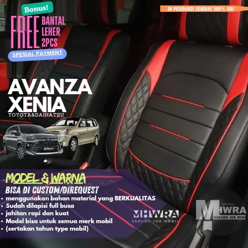 Sarung jok mobil Avanza/Xenia/Veloz all type fullset 3 baris bahan Astra grade A (harga standar) COD bayar ditempat