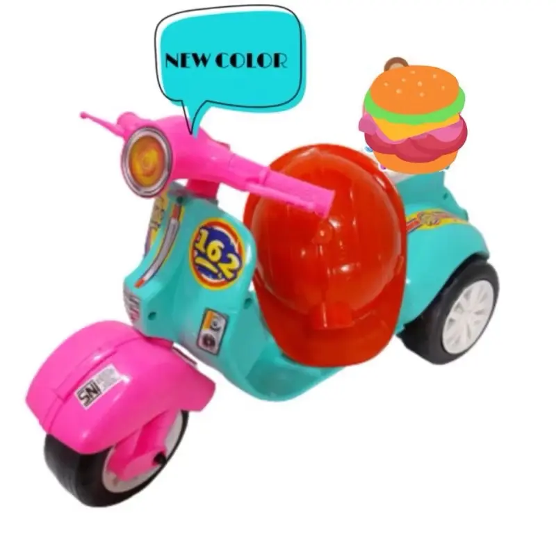 MAINAN VESPA ANAK DORONG VC162 / VC 162 polisi vespa bahagia free helm 6