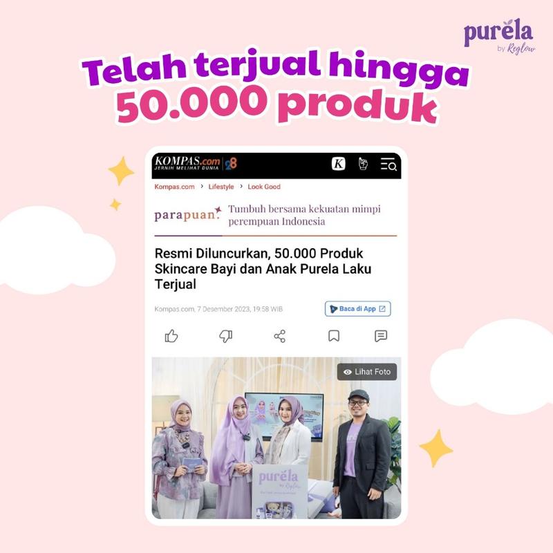 🅾🆁🅸 Purela Skincare For Newborn Paket + Soothing Baby Cream Skincare Bayi dan Anak 7