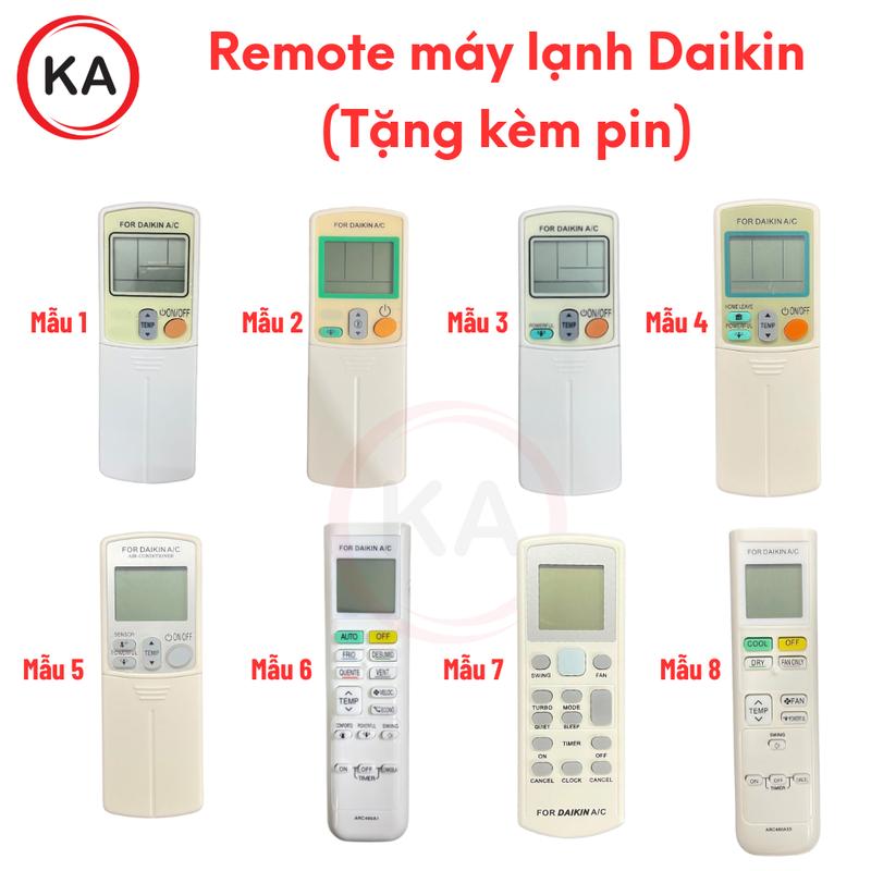 Remote điều khiển dành cho điều hòa DAIKIN - Remote dành cho máy lạnh DAIKIN các loại