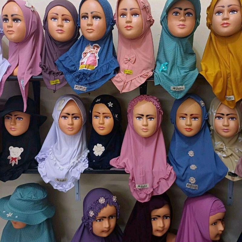 Paket Hemat Jilbab Anak dan Baby Bebas pilih warna dan model 1