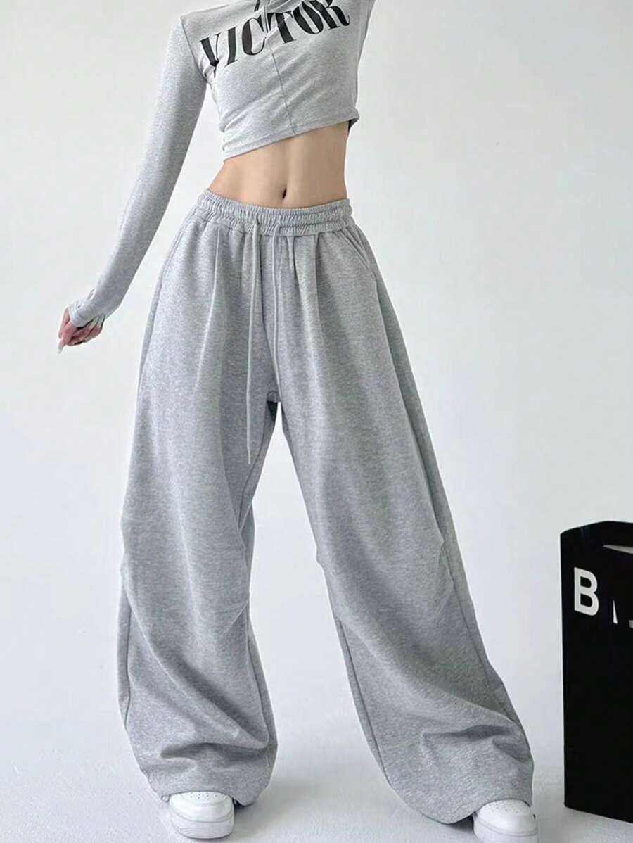 Celana Panjang Baggy Pants Wanita Highwaist Casual Nyaman Lembut Unisex