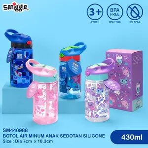Junior Botol Air Minum Anak Sedotan silicone 430ml BPAFREE SM44098