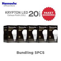 Gambar Hannochs Lampu Bohlam LED Krypton Cahaya Putih Beli 4 Gratis 1 - 20 Watt dari Hannochs Official Kab. Tangerang 1 Tokopedia