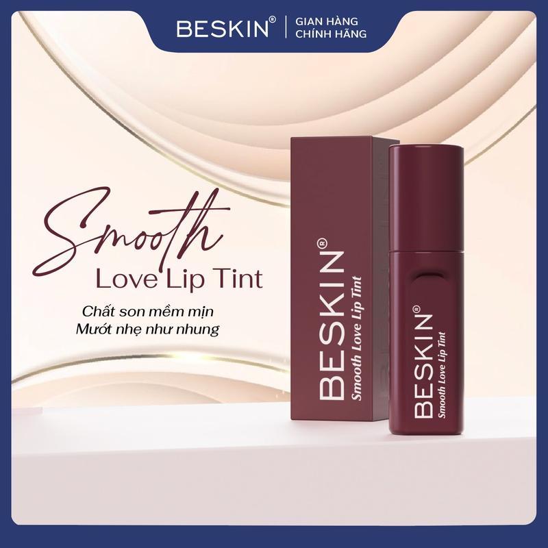 BE-03 SON NHUNG BESKIN "SMOOTH LOVE LIP TINT" - Dung tích: 2,5g - Thương Hiệu: Beskin - Cosmetic Mỹ Phẩm Trang Điểm Son Môi Son Kem Women Nữ