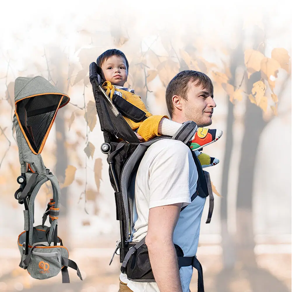 Hands-Free Shoulder Carrier Children's Saddle Shoulder Seat Outdoor Baby Travel Back Frame Shoulder Bar Carrying Dad Hiking Shoulder Seat Supplies Ride High Magic Device