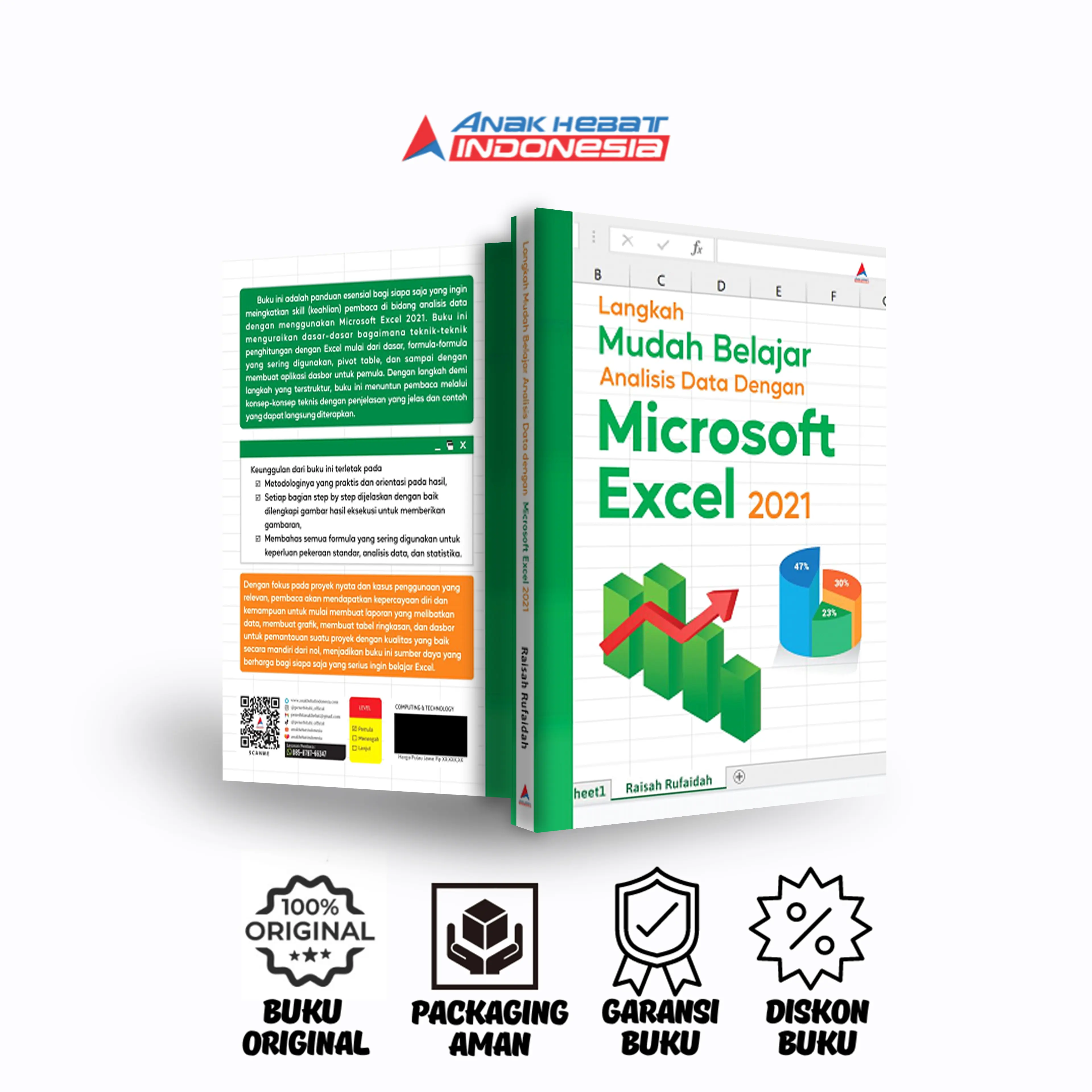Buku Langkah Mudah Belajar Analisis Data dengan Microsoft Excel 2021 - Raisah Rufaidah - Anak Hebat Indonesia