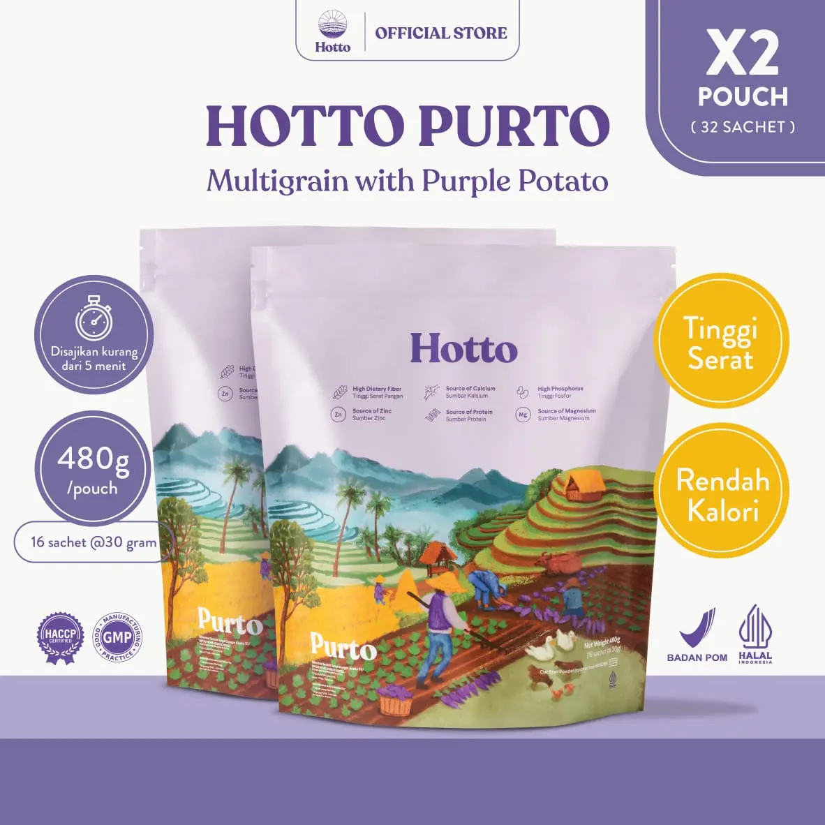 Hotto Purto 2 Pouch (32 sachet)