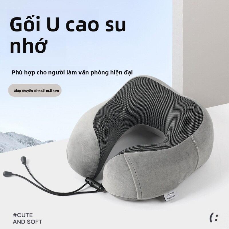 Gối Ôm Cổ Mem Foam Đa Năng - Thoáng Khí, Gọn Nhẹ Dễ Mang Theo - Dùng Cho Xe Hơi & Máy Bay (Gối Chữ U Cao Cấp)