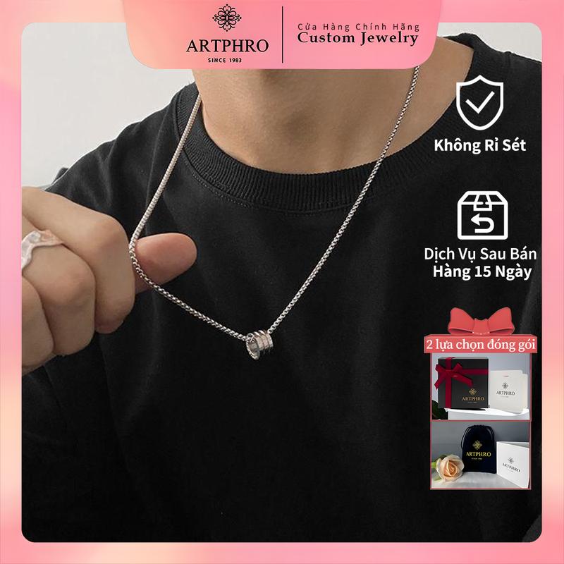 ARTPHRO Vòng Cổ Mặt Dây Chuyền Thắt Lưng Thép Titan, Dành Cho Nam Giới, Không Phai Màu, Phụ Kiện Thời Trang, Quà Tặng