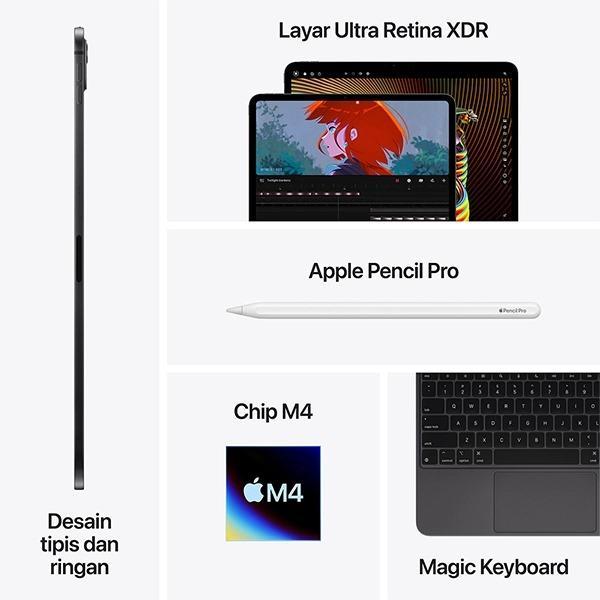 [ EXCLUSIVE WENNY WIJAYA ] Apple iPad Pro 2024 11" inch M4 Chip 256GB Wifi Only Garansi Apple 6