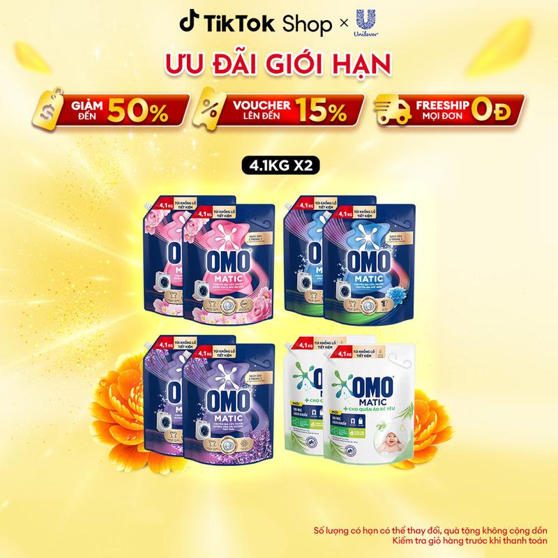 Combo 2 túi Nước Giặt OMO Matic Chuyên Gia Cửa Trước 4.1KG [1]