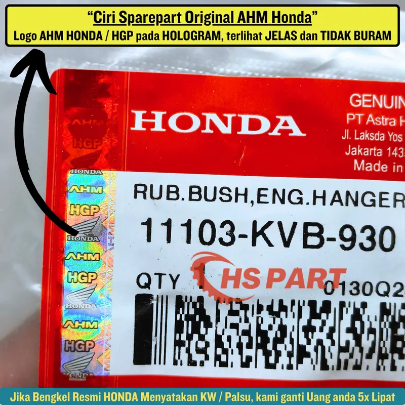 Bosh Arm Mounting Engine Beat Scoopy Spacy Fi Esp New Karbu Deluxe Genio PCX ADV Vario 110 125 150 160 Original Honda Genuine Parts 3