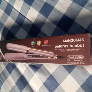 MANGOMAN Catokan Rambut VTNW Catok Rambut 2in1 220°C Nano Silver Hair Straightener - Curly - Blow Warna Pink