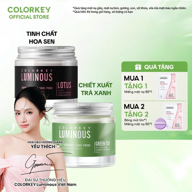  MỚI  Mặt Nạ Bùn COLORKEY LUMINOUS Hỗ Trợ Làm Sạch Da Không Gây Khô Da Khi Dùng 60g hũ 