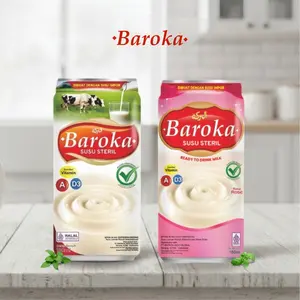 Susu Steril Baroka 180ml Minuman Milk Tinggi Vitamin A & D3 Praktis Siap Minum