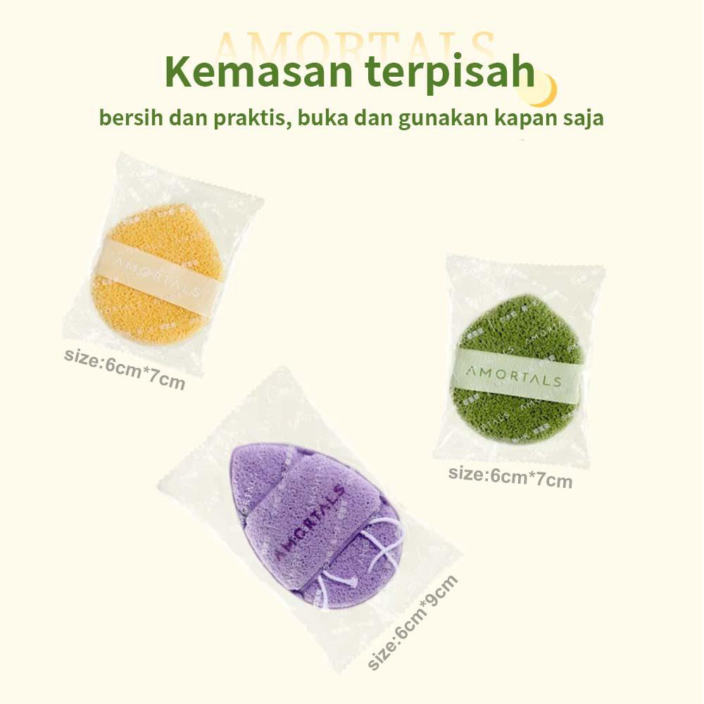 [Payday Limited Flash Sale]Amortals facial Puff Pembersih Wajah spons ...