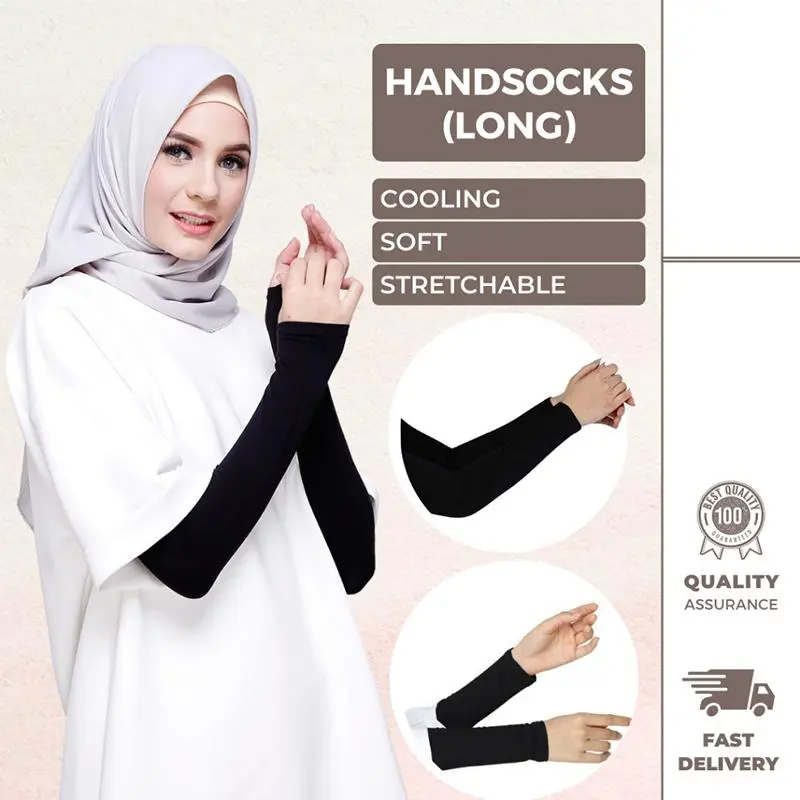 Women's Islamic Cotton Arm Cover Gloves - Stretchy Hijab Sleeves For Abaya (Summer)