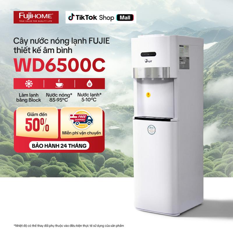 Cây nước nóng lạnh block 3 vòi bình âm cao cấp Fujie WD6500C làm lạnh sâu, tiết kiệm điện - BH 24 tháng