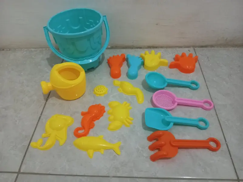 Mainan Anak Cetakan Pasir Ajaib Binatang Kastil Edukasi Kreatif Motorik kado anak plastik sekop  pasir pelatihan & pengamatan memori pasir merah 0