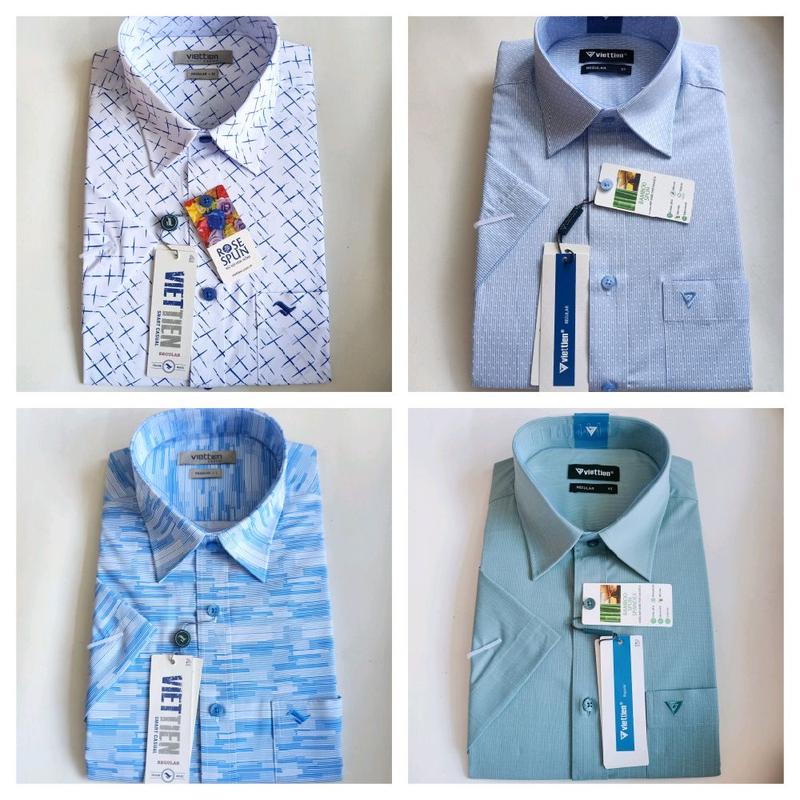 Áo NGẮN TAY VIỆT TIẾN nhiều màu Sơ mi nam lai ngang,thành phần nhiều loại trong đó có bamboo+spun vải mềm chống nhăn,phom REGULAR Menswear