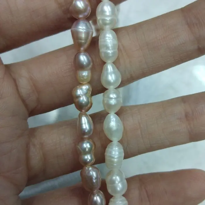 [baru] Mutiara Air Tawar Oval 8mm