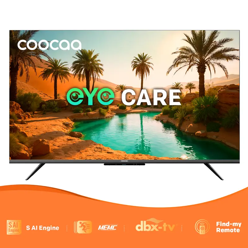 [FREE GOOGLE PLAY] COOCAA NEW GOOGLE TV 50" Y66 - 4K HDR 10 - EYE CARE 5.0 - FIND MY REMOTE - VOICE CONTROL REMOTE 1