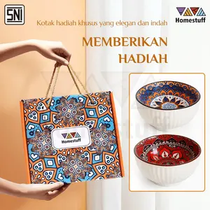 {LIVE Eksklusif} {SNI} HOMESTUFF Hampers Mangkok Set 2/4/6PCS / Mangkok Souvenir Bohemian Style / Bowl Set Japanesse Souvenir / Garansi