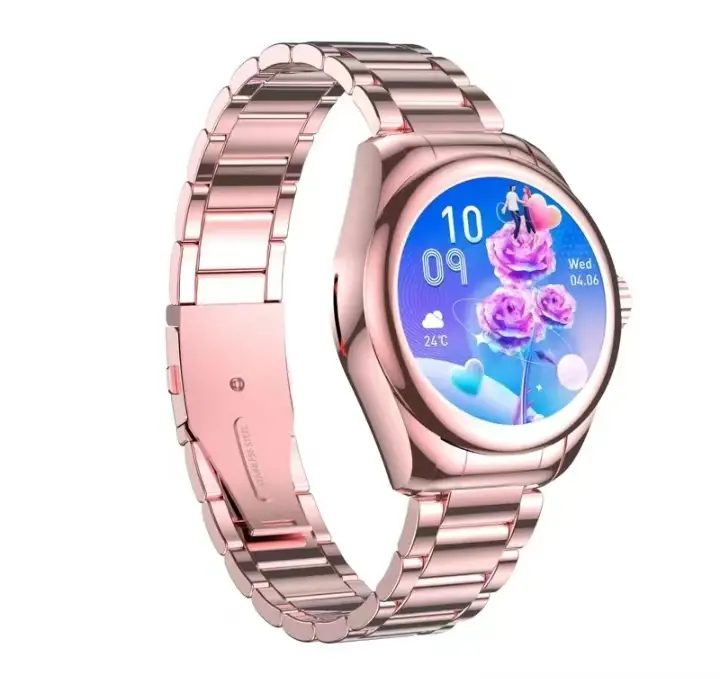 GMOVE GW59 Smart Watch (Answer/Make Call) for Women AI Voice Assistant, AMOLD Screen 1.04" Retina Display Fitness Tracking Health Monitoring Smartwatch, IP67 Waterproof Long Battery Life, Compatible for Android & iOS Bluetooth Jam Tangan 4