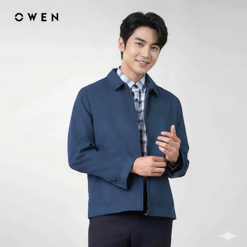  OWEN - Áo khoác nam cổ bẻ nỉ giả da lộn Menswear Jacket aokhoac nam 