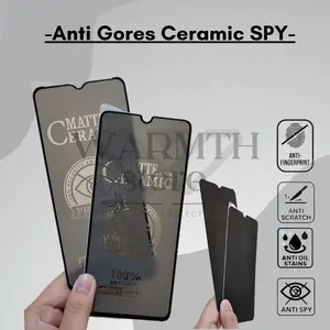 Compatible For Infinix Antigores Ceramic Antispy Matte Privacy Lentur