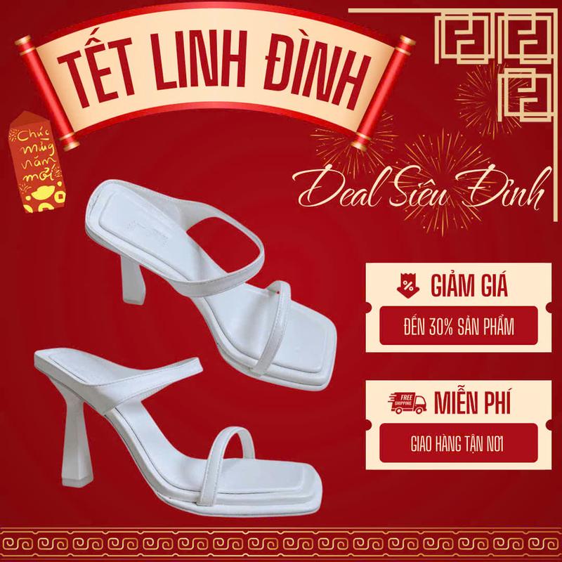 LOVIIECORNER - GIÀY CAO GÓT NỮ BASIC - GUỐC NỮ MŨI VUÔNG GÓT TRỤ LOE 9 PHÂN THỜI TRANG D230762