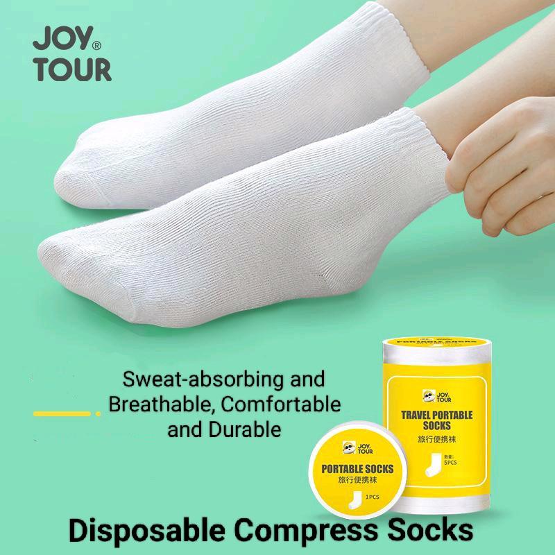{SG READY STOCK} Disposable Compressed Socks Unisex Protable Travel ...