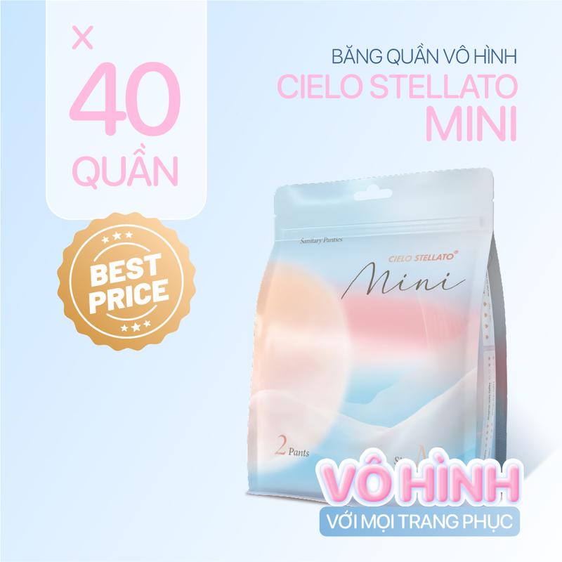 Combo 40 băng quần vô hình Cielo Stellato MINI không viền mỏng nhẹ thoáng khí chống tràn 360