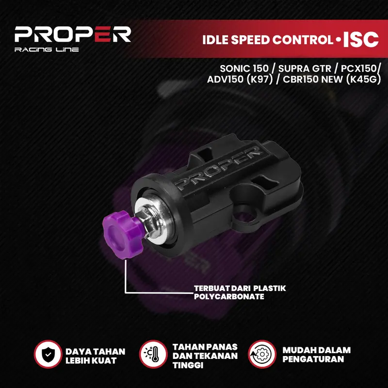 ISC Manual PROPER RACING LINE Vario 125 150 Beat Scoopy FI ESP Idle Speed Control Air Screw 4