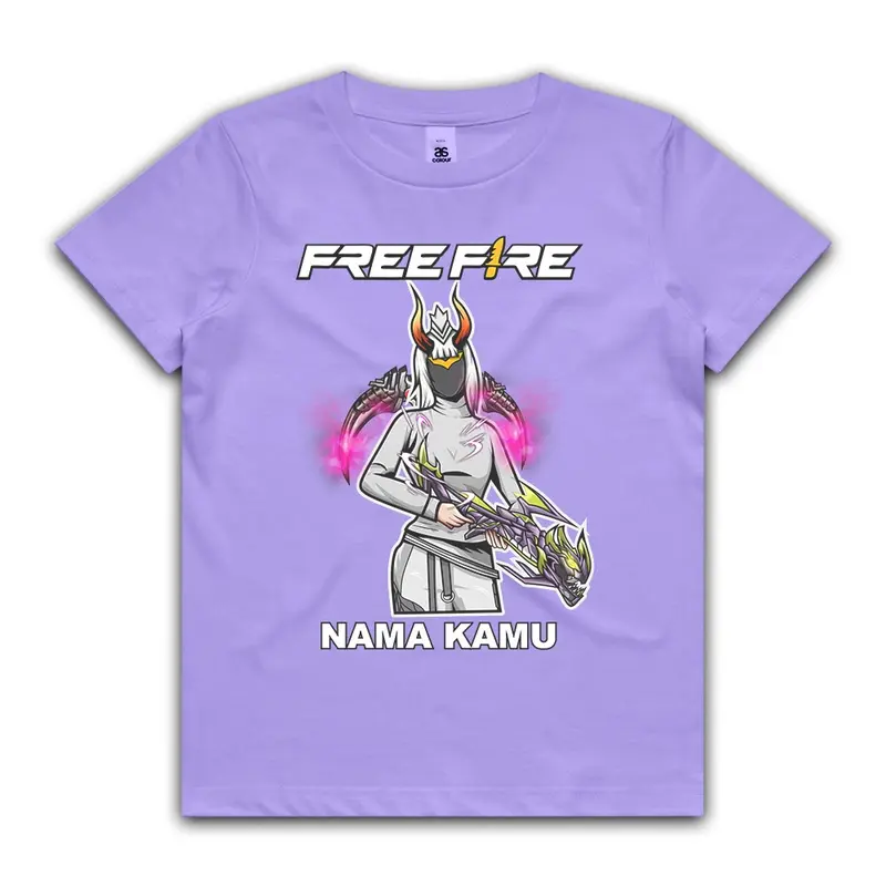 Baju kaos Freefire anak Character girl atasan anak gambar freefire character girl 2