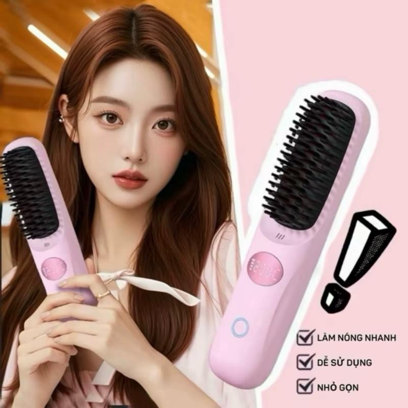 Lược Điện Lon Âm Không Dây Thế Hệ Mới 2025 Chăm Sóc Tóc Suôn Mượt Tạo Kiểu Nhanh Gọn