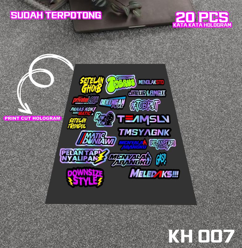 Stiker hologram 35 pcs sticker pack case kode 004KH 3
