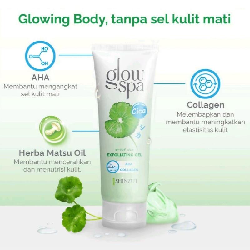 [BUY1 GET1] Shinzui Glow Spa Exfoliating Gel 130 ml | Cica / Ichigo / Honey | Mengangkat Sel Kulit Mati 8