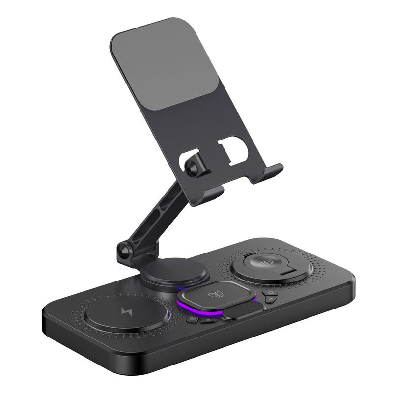 6 in 1 Multifunctional Wireless Charger Mobile Phone Fast Charging Station With Clock,Tablet Holder For iPad, iPhone, Apple Watch, Airpods Pro 6
