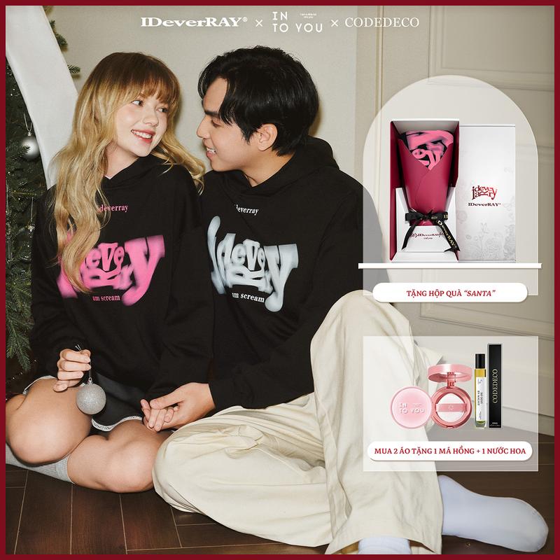 HỘP SNOW Áo Hoodie IDeverRAY unisex nam nữ cao cấp thời trang chính hãng - Hộp quà tặng HEARTBEAT - Rung động form oversize chất liệu vải cotton 260gsm