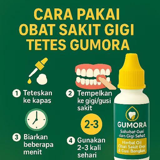 Obat Sakit Gigi Herbal Alami Gumora Ampuh atasi Sakit Gigi & gusi bengkak mulut anak dan dewasa