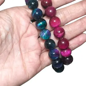 GELANG BATU TIGER EYE WARNA DIM 8 MM
