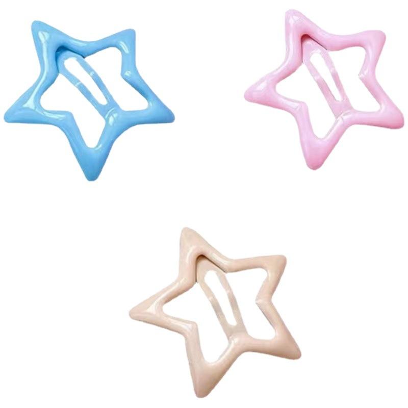 Product Introduction of Silver Star Hair Clips for Girls Filigree Star Metal Snap Hairpins Barrettes Hair Jewelry Nickle Free Lead Free Sexy Y2k Style 17