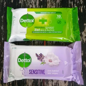 Dettol Tisu Basah Tisu Anti Bakteri 10 Lembar Wet Wipes