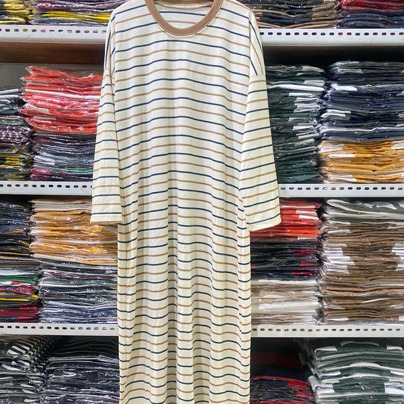 Daily Dress Stripe & Simple Dress Cream Navy 3