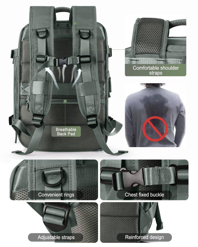 Product Introduction of Ba lô du lịch, không thấm nước, dung tích 35L, ba lô có thể mở rộng, có ngăn đựng giày, thích hợp cho máy tính xách tay 15,6 inch 20