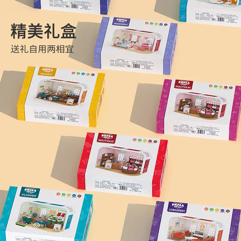 Phòng Ánh Nắng Mặt Trời Nhỏ Nhà Bếp Mini Phòng Ngủ, Nhà Búp Bê, Nhà Cô Gái, Nhà Tự Làm, Đồ Chơi Thu Nhỏ, Biệt Thự Tự Làm, Cảnh Đường Phố Mô Phỏng Toy 6