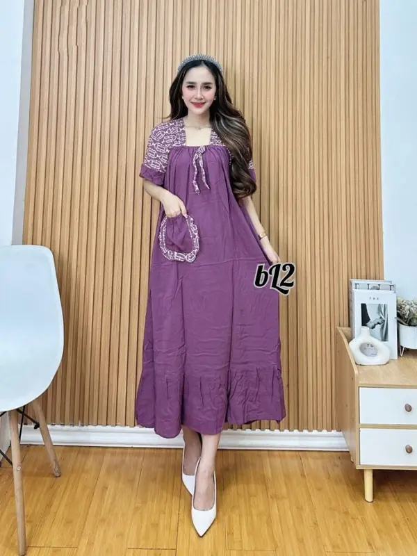 Daster Fuji Kina Bahan Rayon Tebal Ld 110 Bumil Busui 4